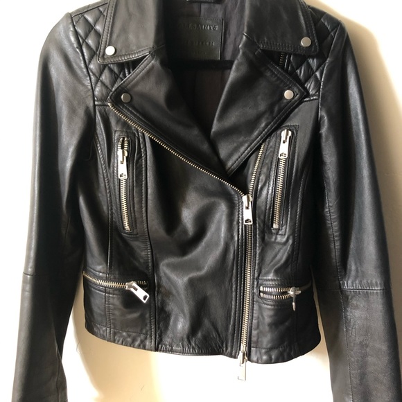 All saints leather jacket - Picture 3 of 7